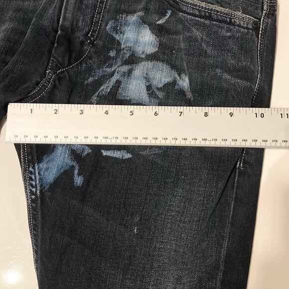 NWOT DIESEL Jean 30x30 ITALY Thanaz Blue Acid Splatter Patchwork Distress Stitch - Picture 16 of 16